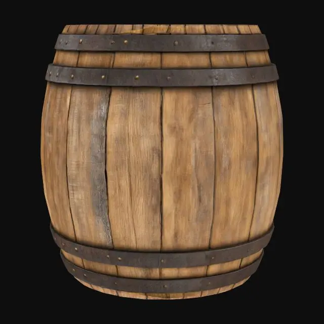 3D model for Wooden Barrel