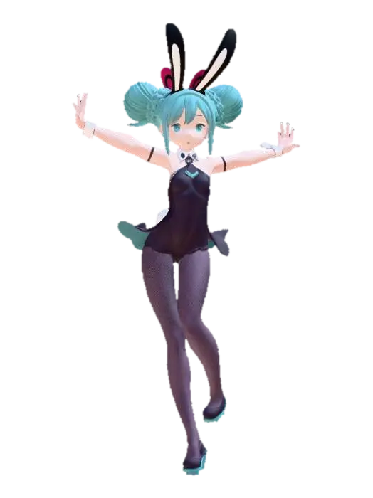 Bunny Hatsune Miku - Hatsunemiku 3D model, vytvořený pomocí AI