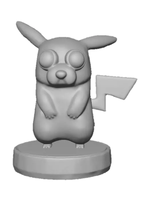 3D model for Googly-Eyed Pikachu Figurine