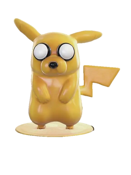 3D model for Googly-Eyed Pikachu Figurine