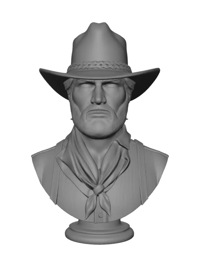 3D model for Rugged Cowboy Portrait