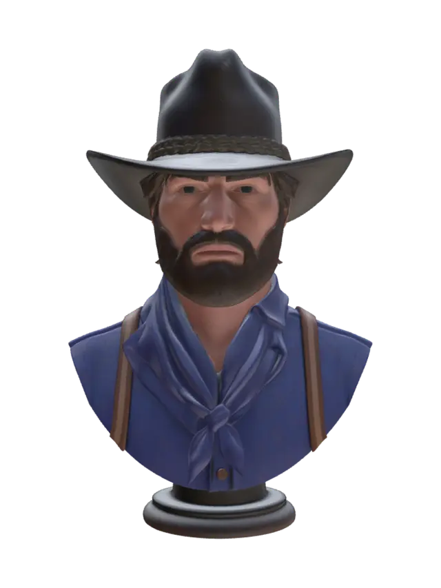 3D model for Rugged Cowboy Portrait