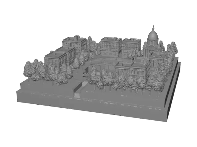 3D model for Floating Island Cityscape