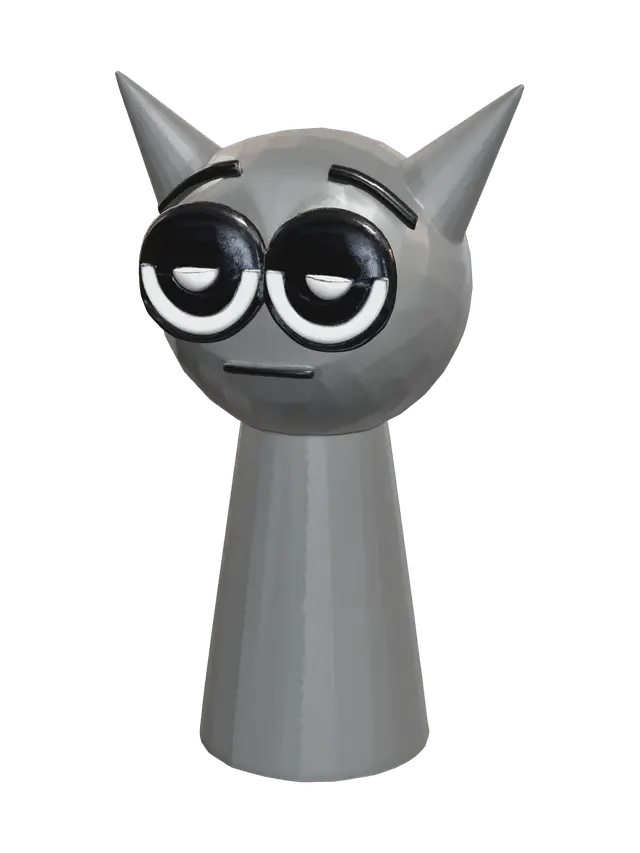 Stylized Gray Sprunki - Stylizedcreature AI 생성 3D 모델
