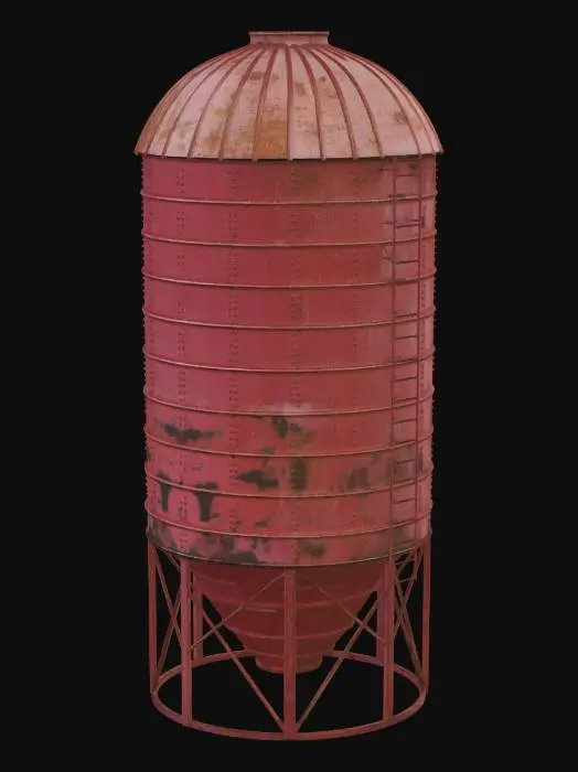3D model for Rusty Red Grain Silo
