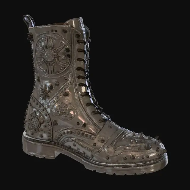 3D model for Spiked Gothic Boot