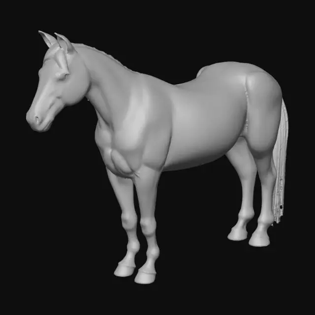 3D model for Front View Chestnut Horse