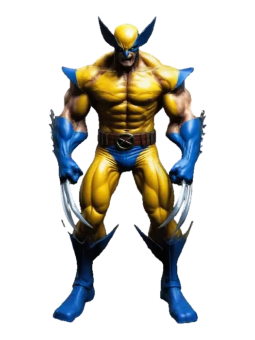 3D model for a highly detailed, 3d model of Wolverine stood in a dynamic action pose. With a design inspired by George Perez, Joe Madureira and Jim Lee.