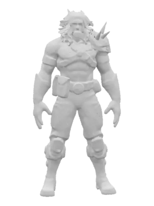 3D model for An ultra detailed, highest quality 3d model of the DC comic character Lobo played by Jason Momoa stood unarmed in an a-pose. With a design inspired by Simon Bisley, Keith Giffen and Todd McFarland. Photorealistic