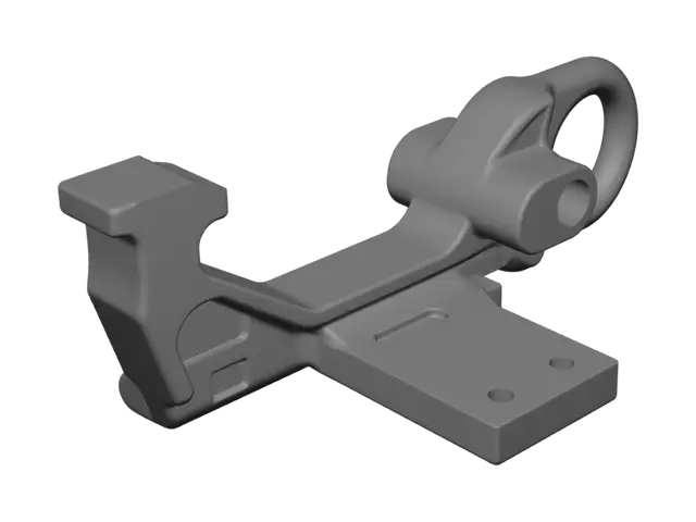 3D model for Trailer hitch mounting bracket with eye ring