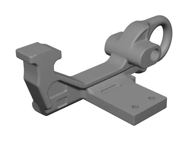 3D model for Trailer hitch mounting bracket with eye ring