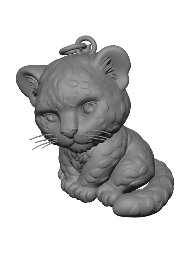 3D model for Leopard Cub Charm
