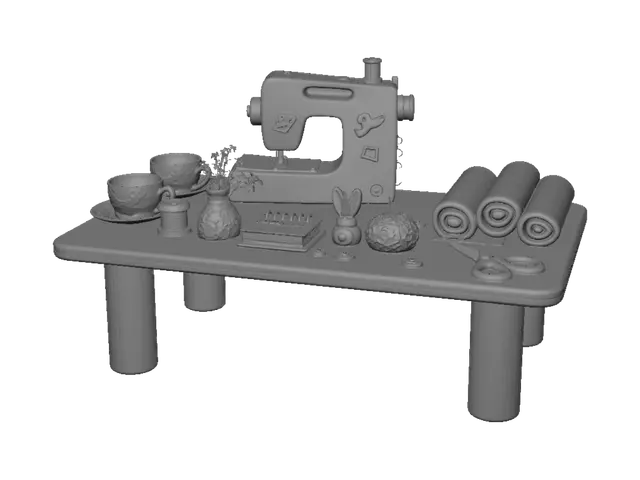 3D model for Little Seamstress in Bloom