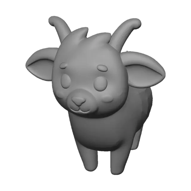 3D model for Cute Cartoon Goat