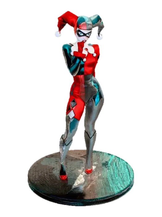 Harley Quinn Jester of Chaos 3D model, vytvořený pomocí AI