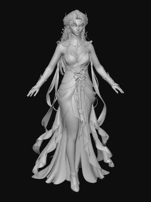 3D model for Azure Empress of Lilac and Gold