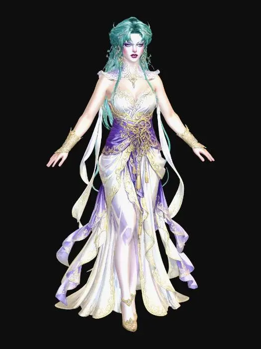3D model for Azure Empress of Lilac and Gold