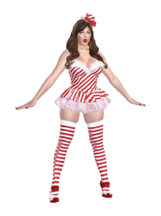 Candy Cane Costume - Candycane 3D model, vytvořený pomocí AI