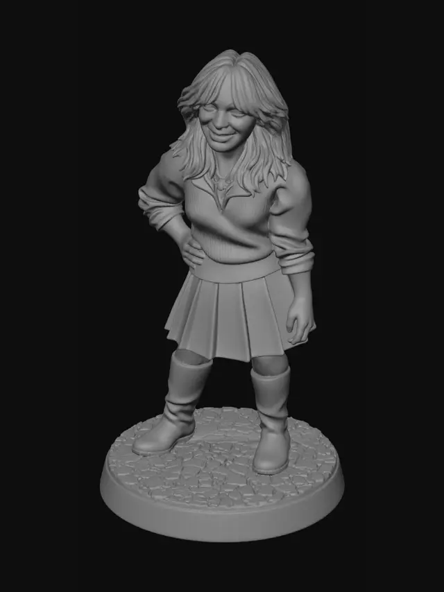 3D model for Confident Vintage Schoolgirl