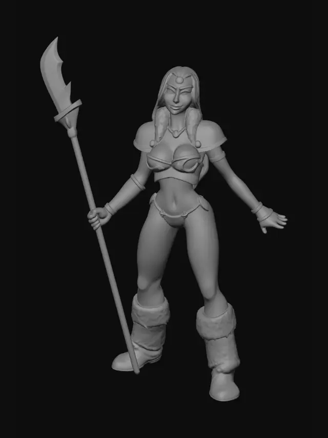 3D model for Golden Armored Amazon