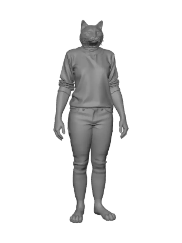 3D model for Cat-Headed Portrait