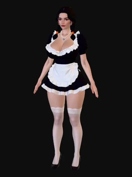 3D model for Classic French Maid Costume