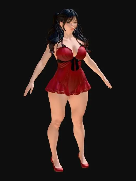 3D model for Crimson Satin Siren