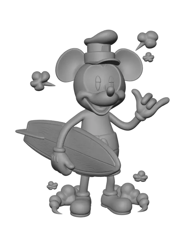 3D model for Surfing Mickey
