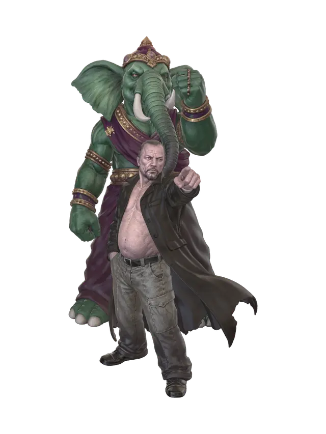 Colored green elephant - Command 3D model, vytvořený pomocí AI