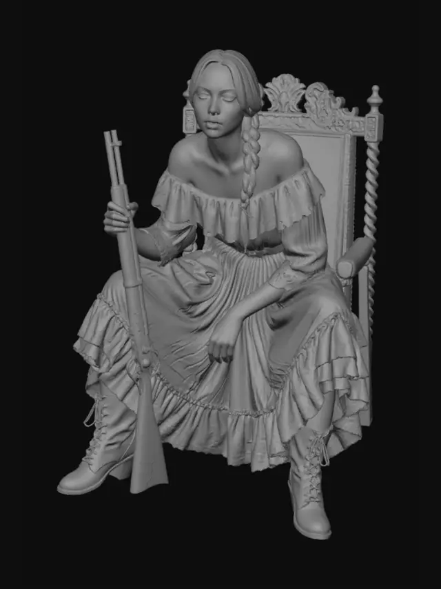 3D model for Armed in White