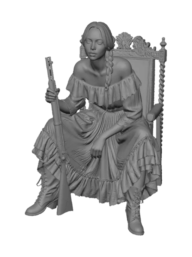 3D model for Armed in White