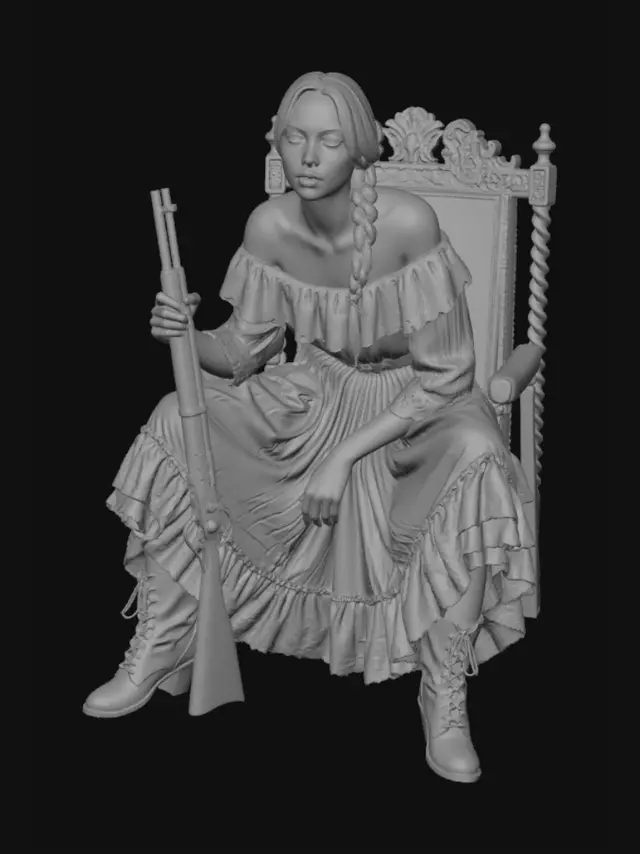 3D model for Armed in White