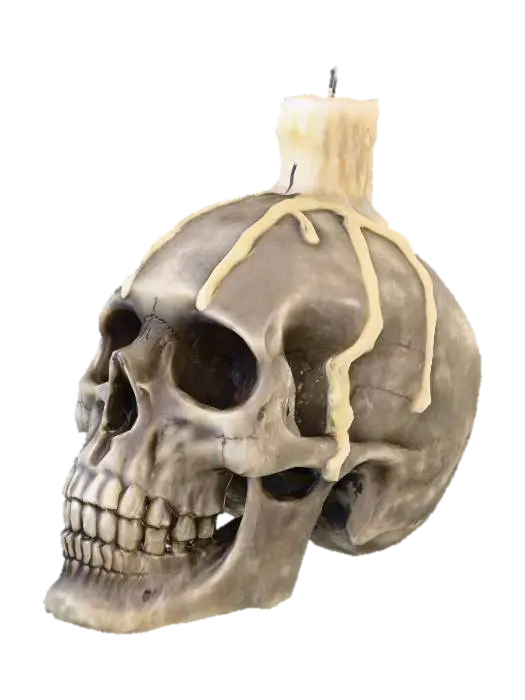 Skull Candle 3D model, vytvořený pomocí AI