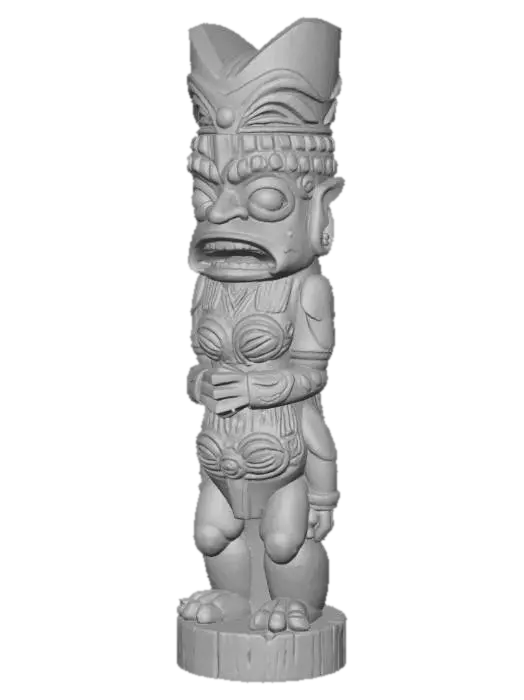 3D model for A totem pole, film prop, photorealistic