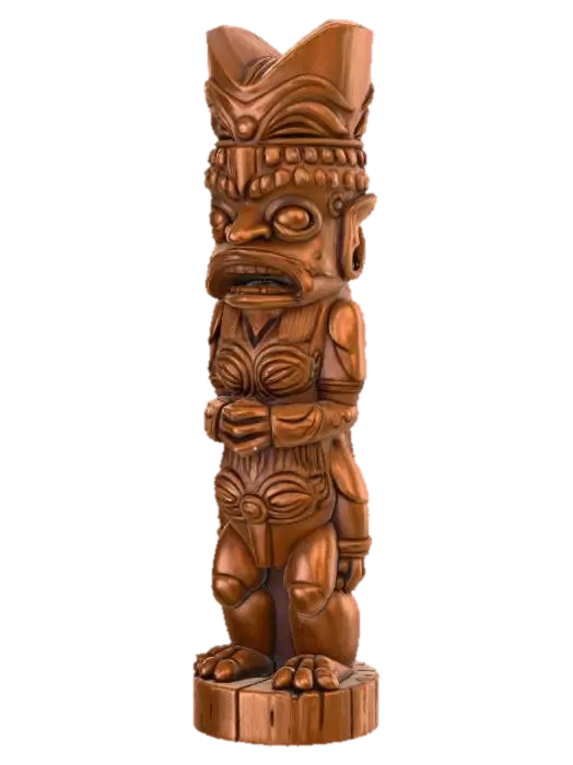 3D model for A totem pole, film prop, photorealistic