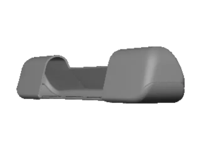 3D model for Curved plastic fragment