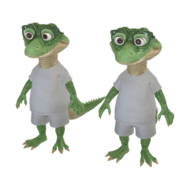 3D model for Crocodile Twins