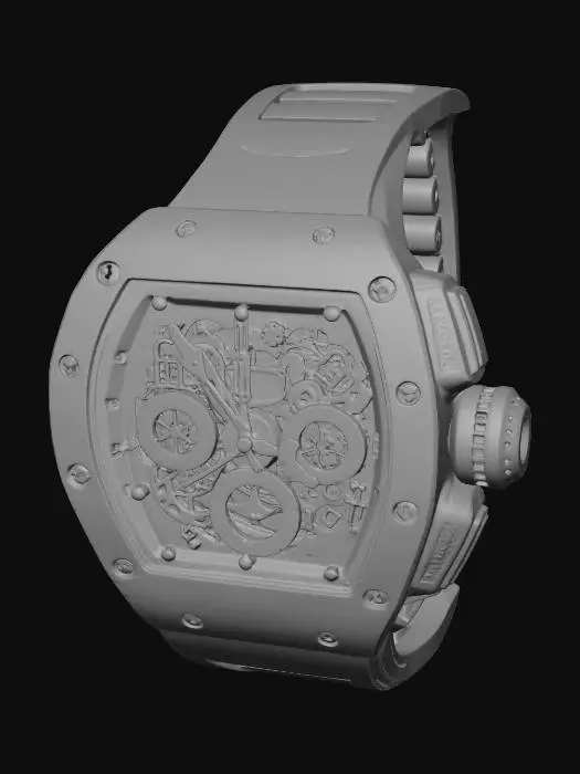 3D model for Blue Skeleton Chronograph Watch