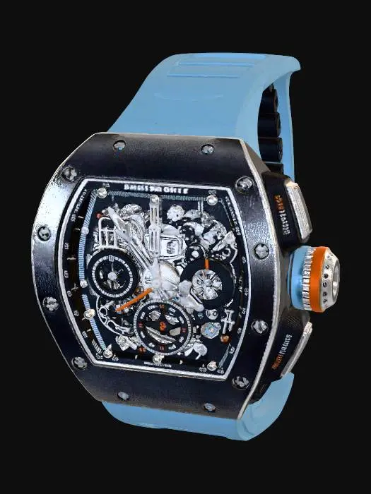 3D model for Blue Skeleton Chronograph Watch