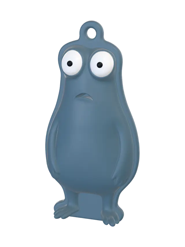 Monster Keychain - Plaque 3D model, vytvořený pomocí AI