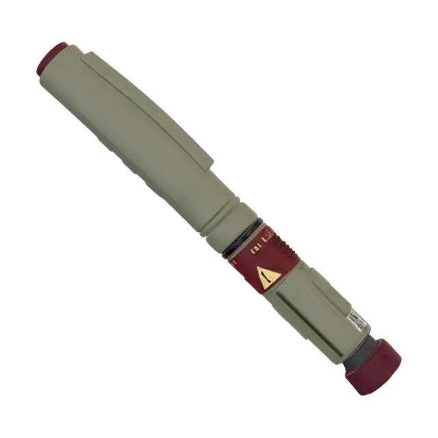 3D model for Red-Banded Pen on Dark Striped Background