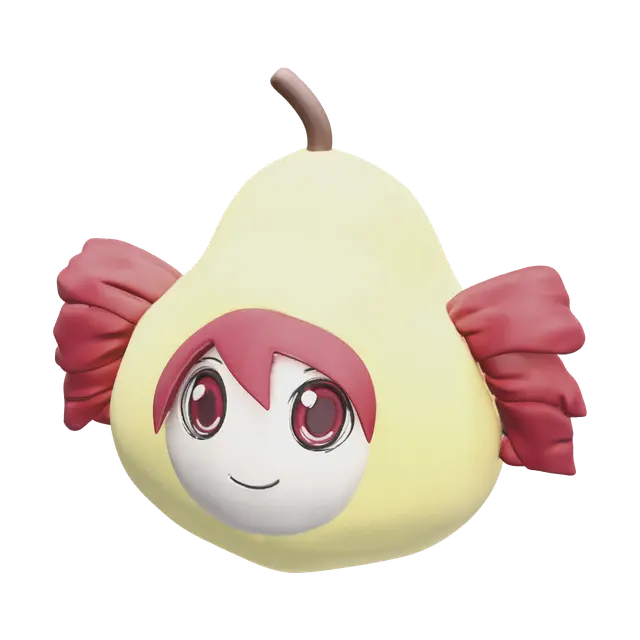 Teto Pear 3D model, vytvořený pomocí AI
