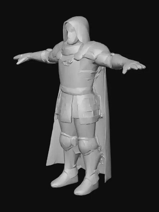 3D model for Green Cloaked Iron Knight