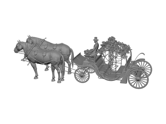 3D model for Stylized Horsedrawn