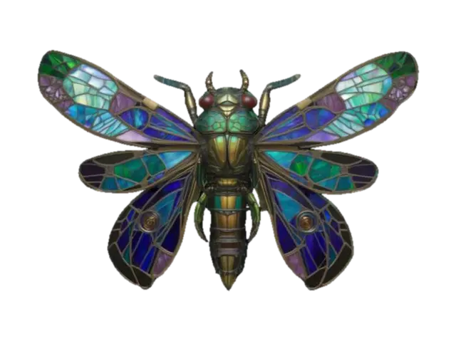 Cybernetic Buzz - Bee 3D model, vytvořený pomocí AI