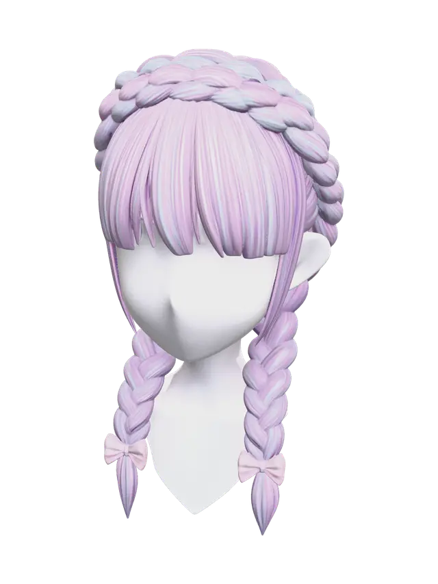 3D model for Fantasy Anime Boy Hairstyles