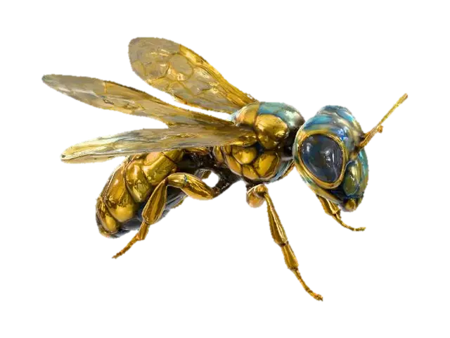 Metallic Wasp Artistry - Highpoly 3D model, vytvořený pomocí AI