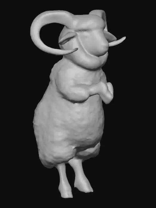 3D model for Fluffy Ram