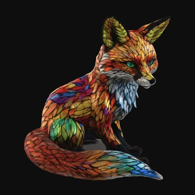 3D model for Vivid Mosaic Fox