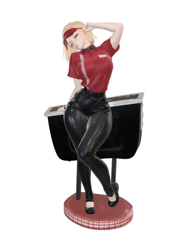 Crimson Shift-3D-modell, genererad av AI